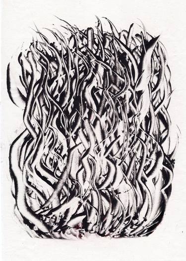 The Burning Bush (monotype print) - Limited Edition of 1 thumb
