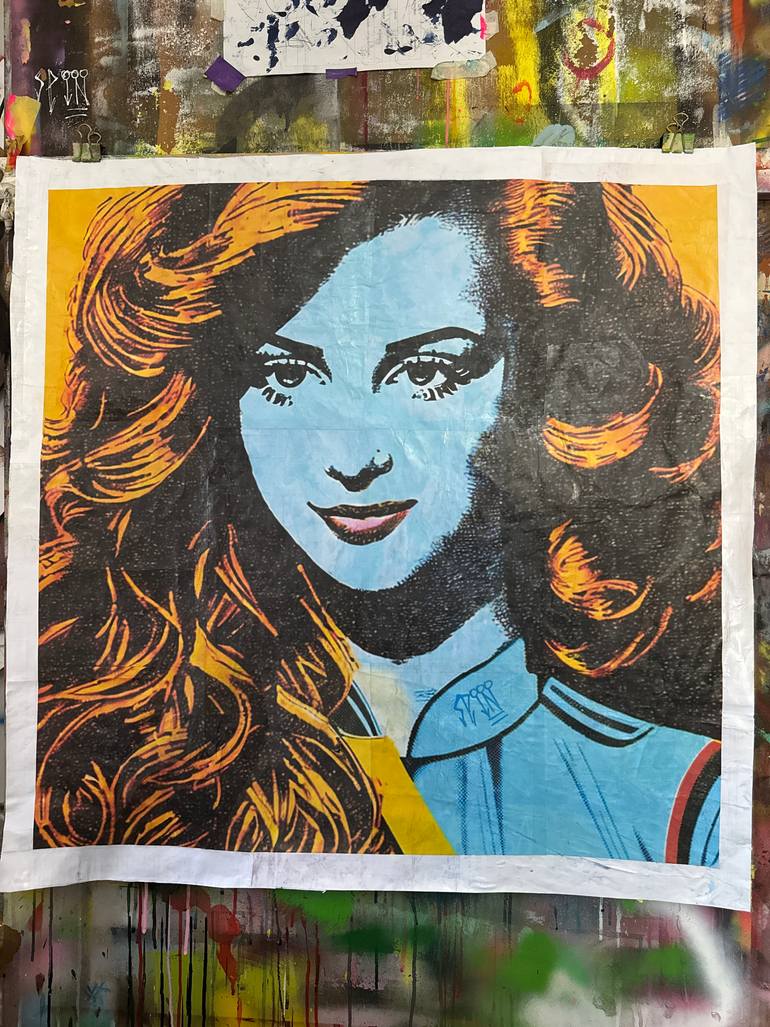 Original Street Art Women Mixed Media by Cicero Spin