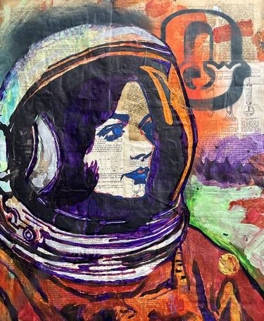 Original Pop Art Outer Space Paintings by Cicero Spin