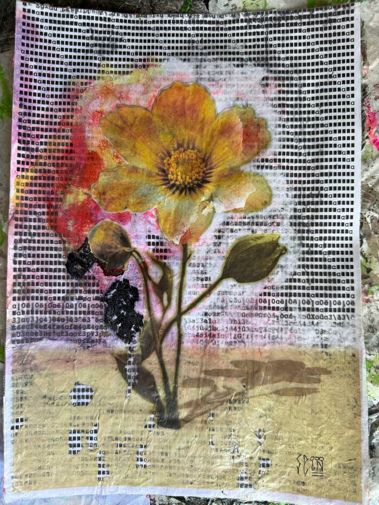 Original Pop Art Floral Collage by Cicero Spin