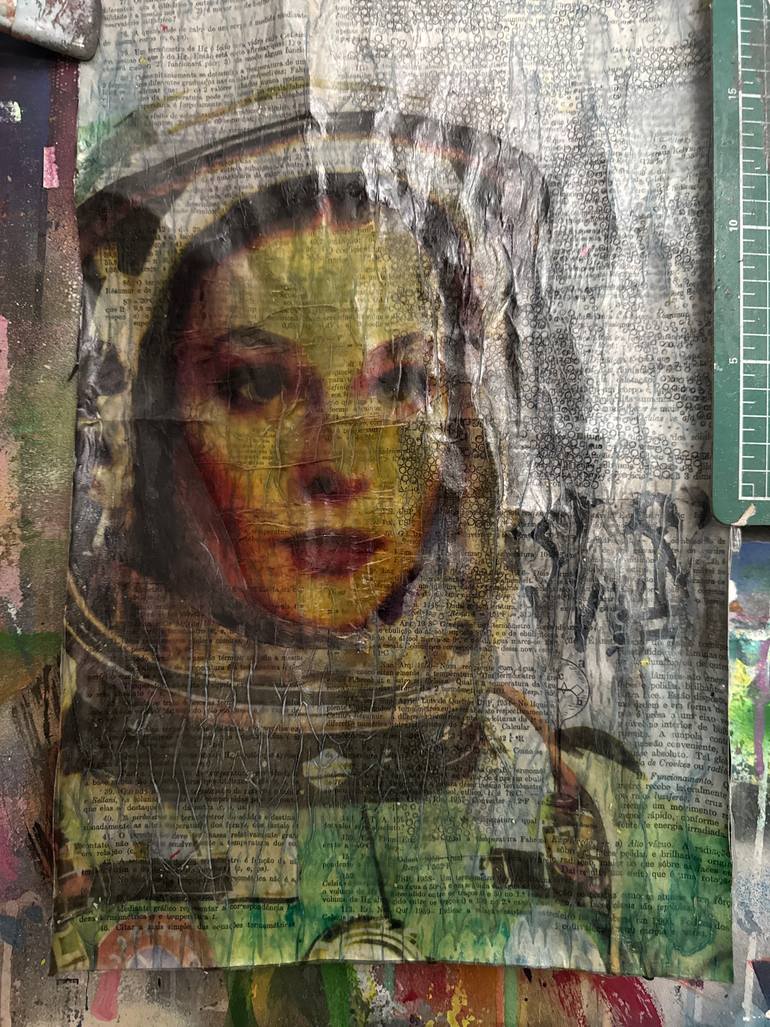 Original Pop Art Outer Space Mixed Media by Cicero Spin