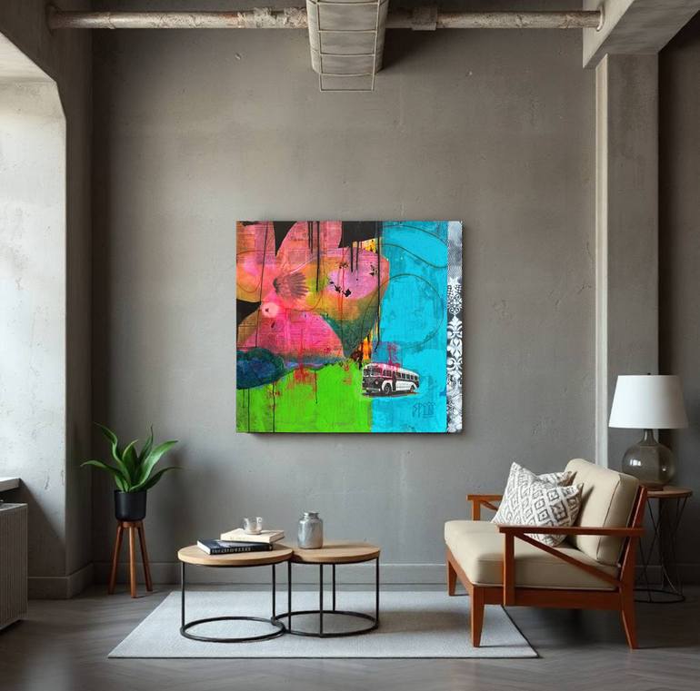 Original Pop Art Floral Painting by Cicero Spin