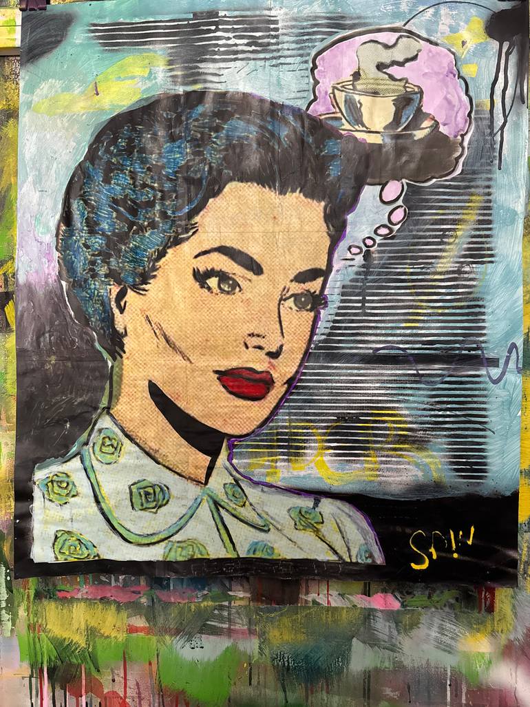 Original Pop Art Comics Painting by Cicero Spin