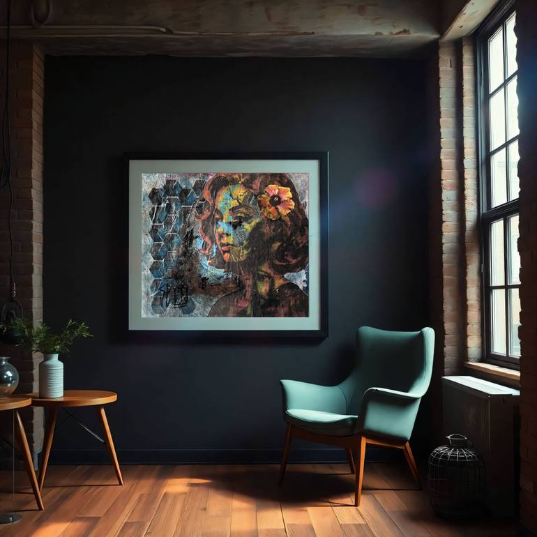 Original Abstract Expressionism Women Collage by Cicero Spin