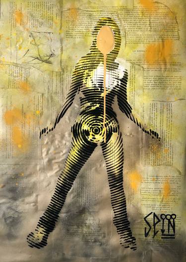 Original Street Art Women Paintings by Cicero Spin