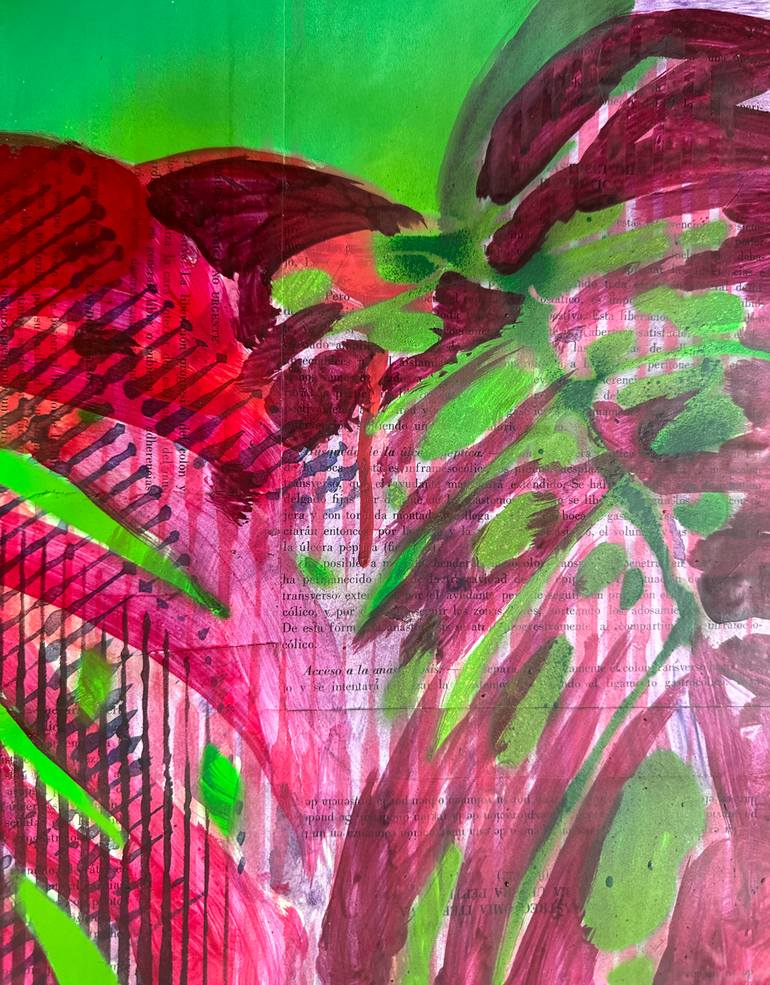 Original Abstract Expressionism Botanic Painting by Cicero Spin