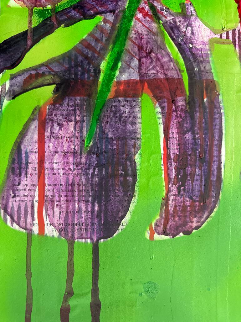Original Abstract Expressionism Botanic Painting by Cicero Spin