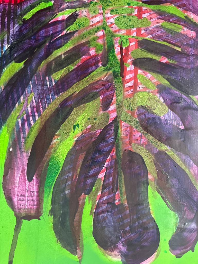 Original Abstract Expressionism Botanic Painting by Cicero Spin