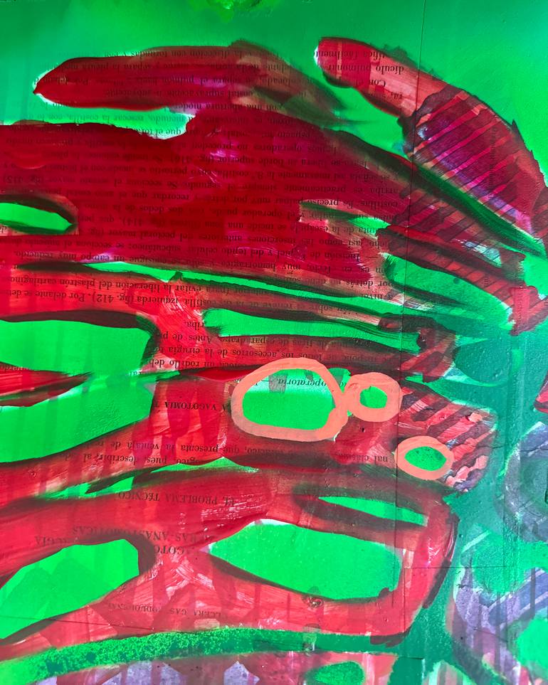 Original Abstract Expressionism Botanic Painting by Cicero Spin