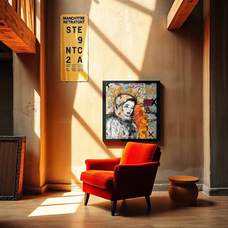 Original Street Art Outer Space Painting by Cicero Spin