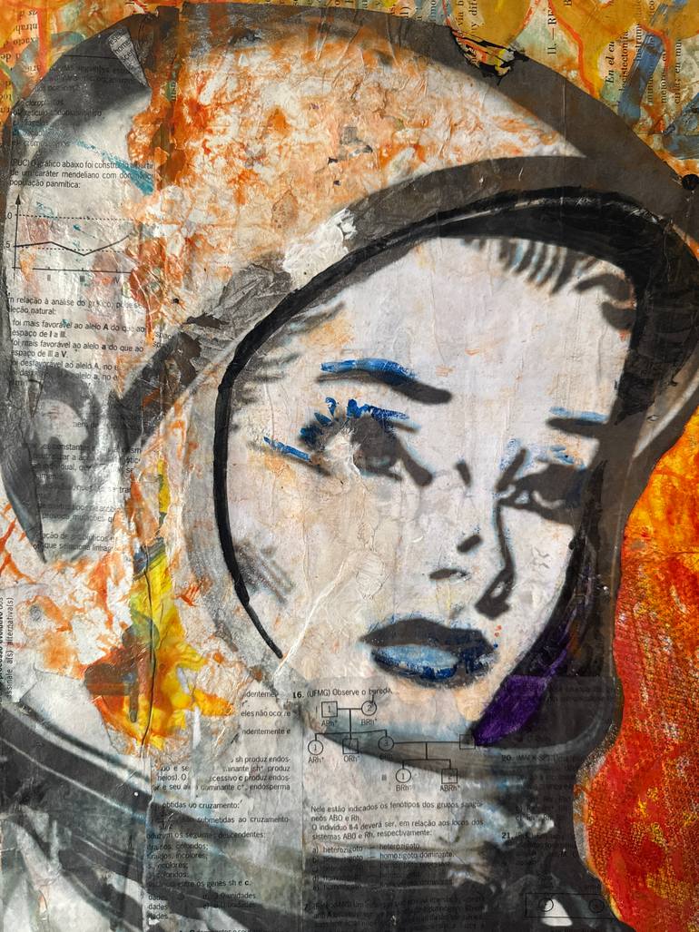 Original Street Art Outer Space Painting by Cicero Spin