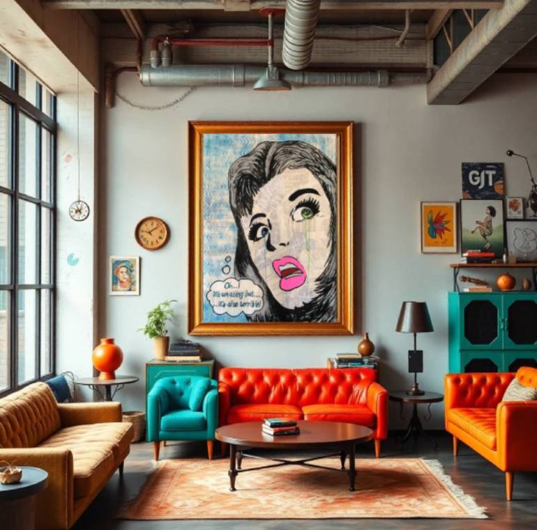 Original Pop Art Comics Painting by Cicero Spin