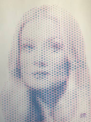 "Monalisa smile III" (abstract portrait of Barbara Bouchet) - Limited Edition of 1 thumb