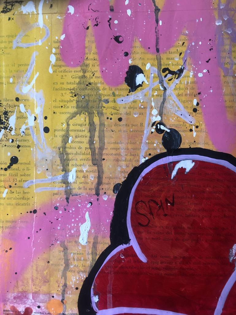 Original Abstract Expressionism Graffiti Painting by Cicero Spin