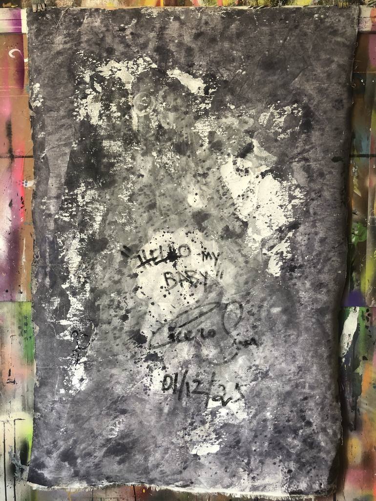 Original Abstract Expressionism Calligraphy Painting by Cicero Spin