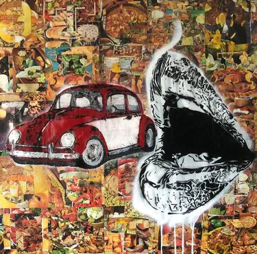Original Street Art Automobile Collage by Cicero Spin