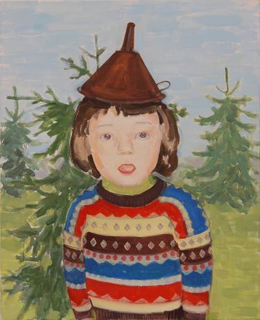 Original Figurative Children Paintings by Monika Ivaskaite