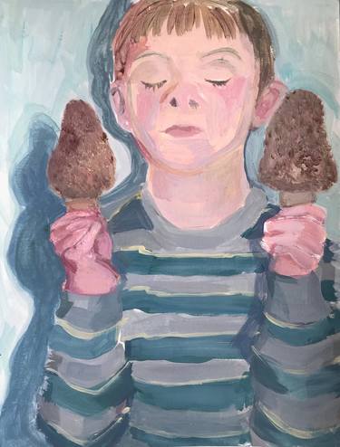 Print of Portraiture Children Paintings by Monika Ivaskaite