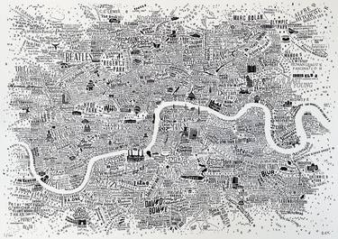 Saatchi Art Artist Dex X; Printmaking, “The Culture Map Of London” #art