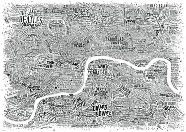 Music Map Of London (White) thumb