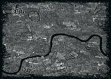Music Map Of London (Black) thumb