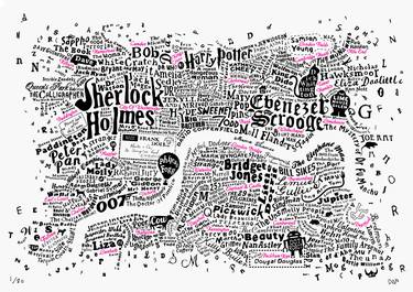 Literary Central London Map - Limited Edition of 80 thumb