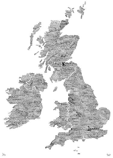 The Great British Type Map - Limited Edition of 50 thumb