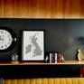 Framed print on a shelf