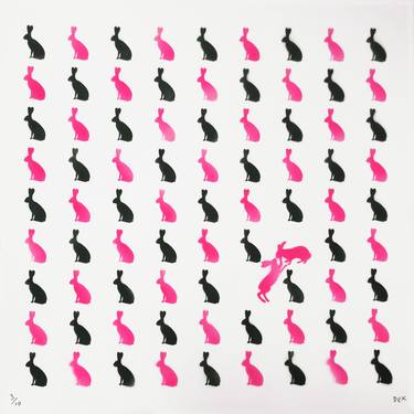 Bunny Love (Pink Stencil) - Limited Edition of 10 thumb