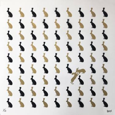 Bunny Love (Gold Stencil) - Limited Edition of 10 thumb