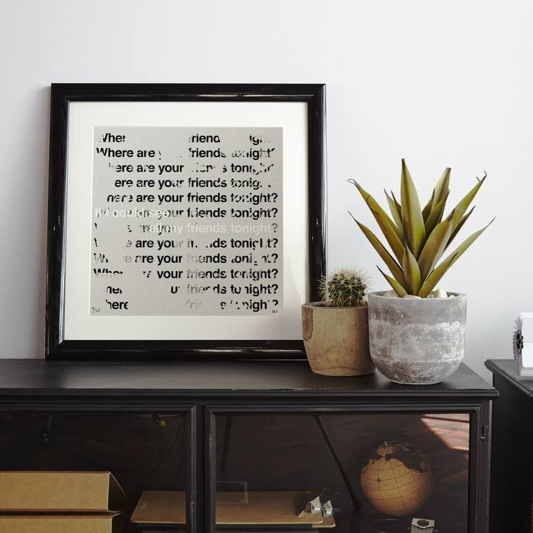 Original typographic Music Mixed Media by Dex X