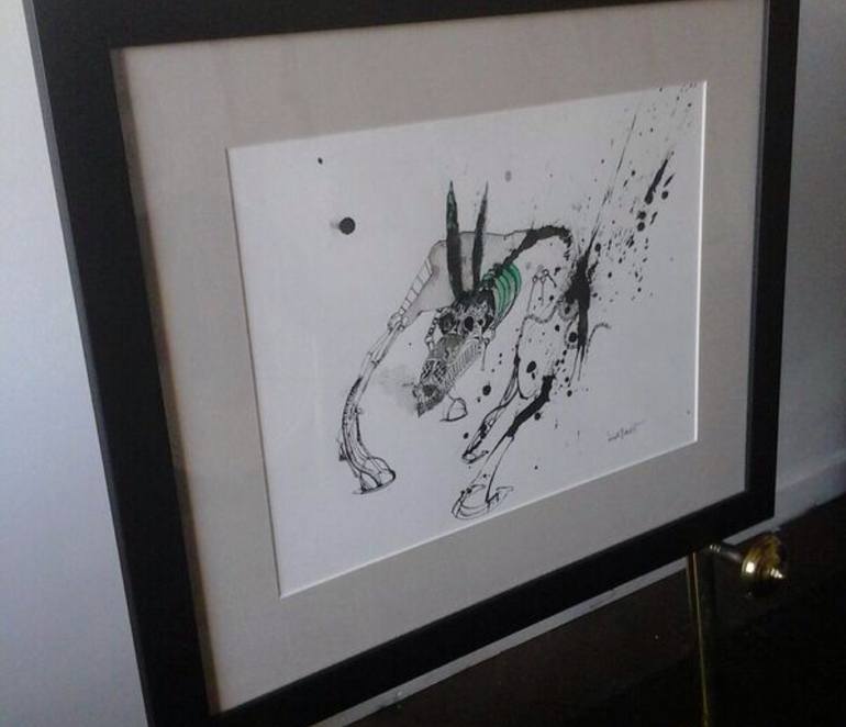 Original Expressionism Horse Drawing by Louis Benoit