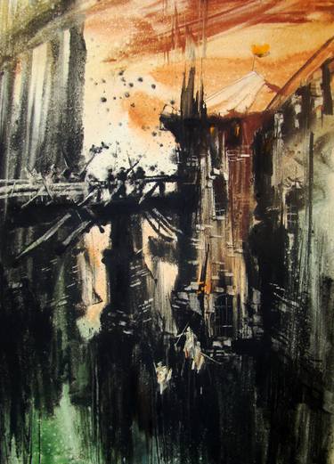 Original Expressionism Architecture Paintings by Ihor Yuryev