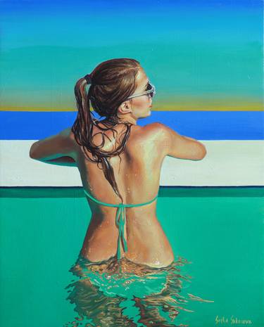 Original Figurative Beach Paintings by Sasha Sokolova