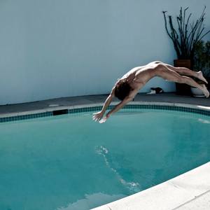 Diver over cat
