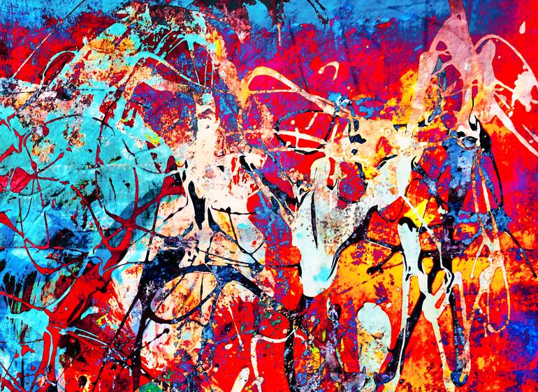 Original Abstract Expressionism Abstract Painting by Diaa Bekheet