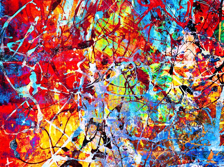 Original Abstract Expressionism Abstract Painting by Diaa Bekheet