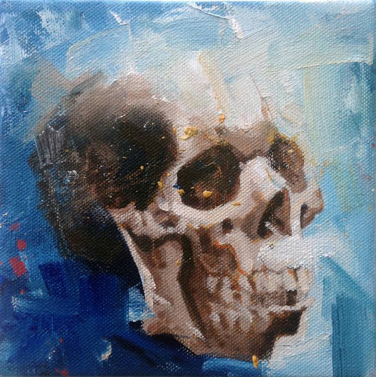 Original Figurative Mortality Painting by Fiabiola Art