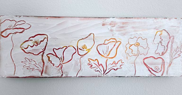Original Art Deco Floral Painting by Kyungsoo Lee