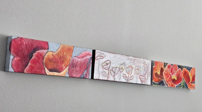 Original Art Deco Floral Painting by Kyungsoo Lee