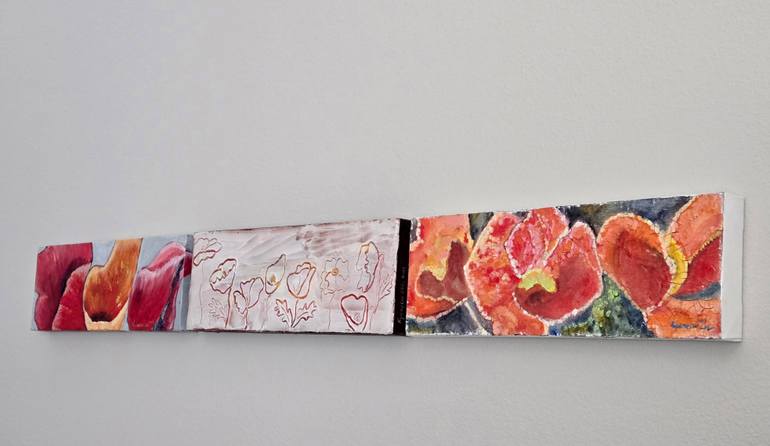 Original Art Deco Floral Painting by Kyungsoo Lee