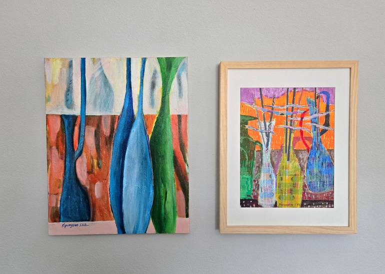 Original Abstract Expressionism Abstract Mixed Media by Kyungsoo Lee