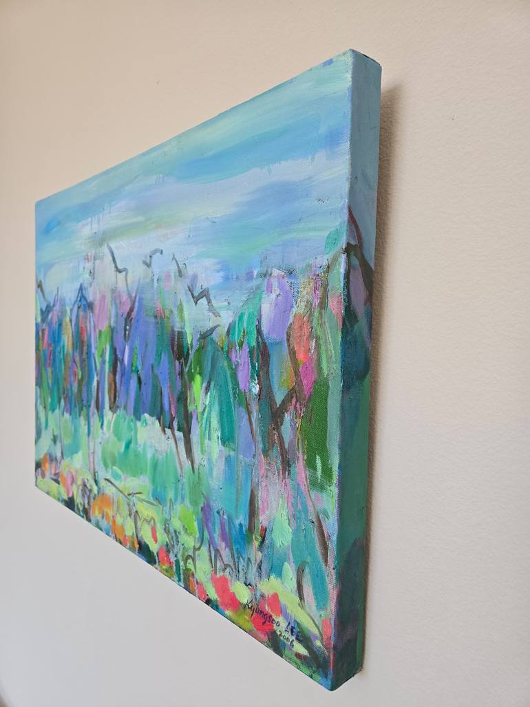 Original Abstract Expressionism Nature Painting by Kyungsoo Lee