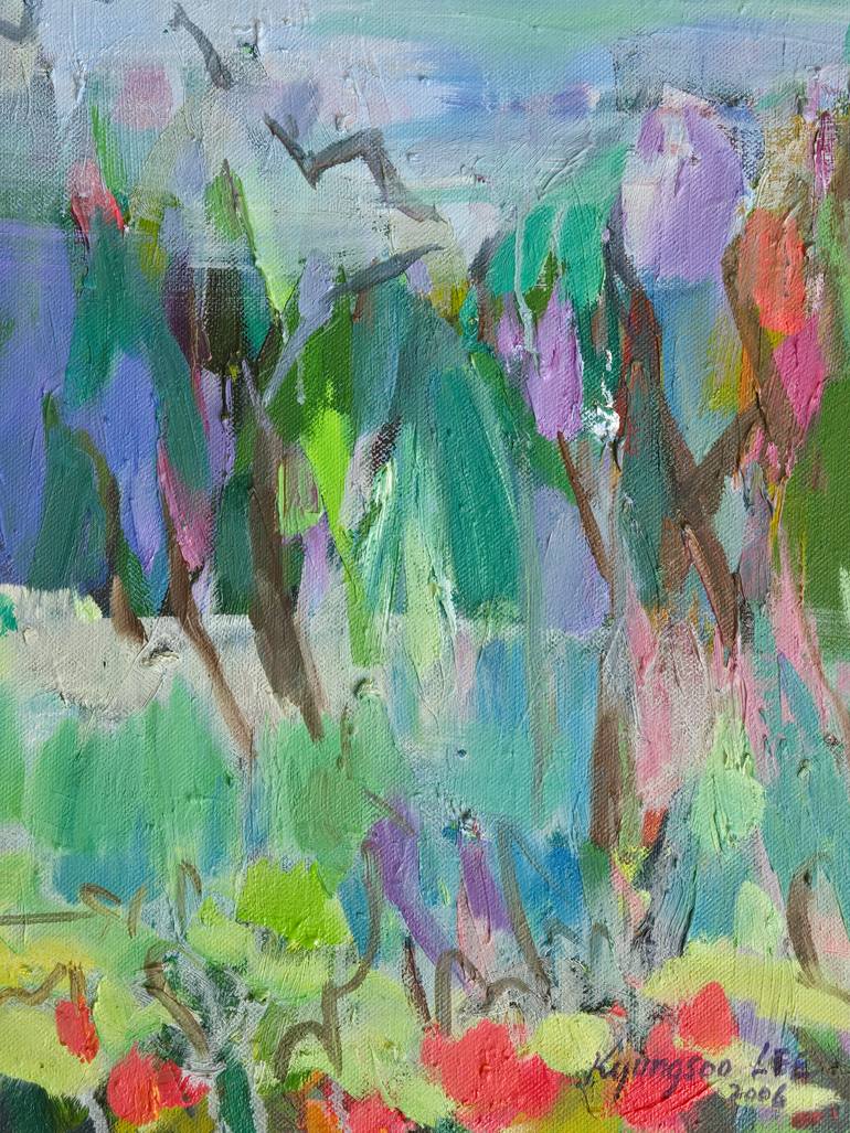 Original Abstract Expressionism Nature Painting by Kyungsoo Lee