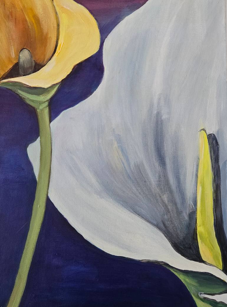 Original Art Deco Floral Painting by Kyungsoo Lee