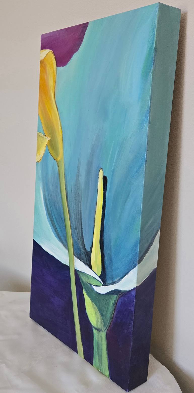 Original Art Deco Floral Painting by Kyungsoo Lee