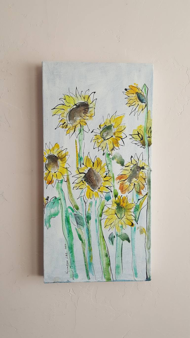 Original Fine Art Floral Painting by Kyungsoo Lee