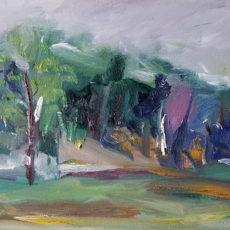 Original Abstract Expressionism Landscape Painting by Kyungsoo Lee