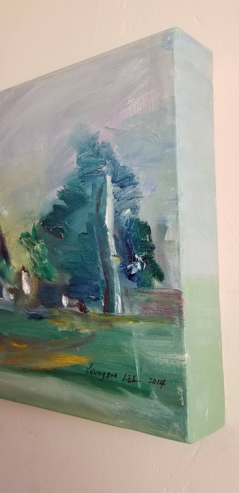 Original Abstract Expressionism Landscape Painting by Kyungsoo Lee