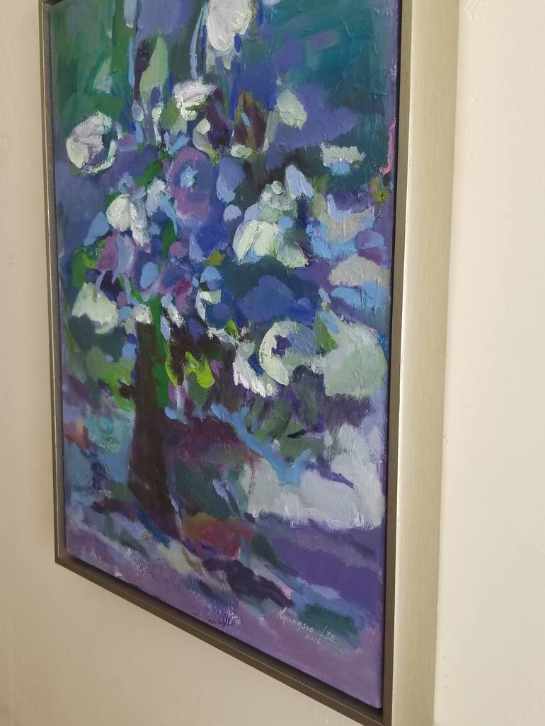 Original Abstract Floral Painting by Kyungsoo Lee